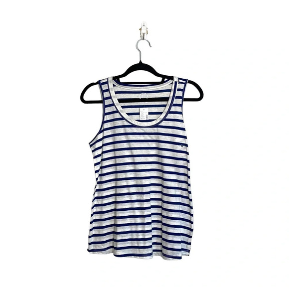 Maurices NWT 24/7 White & Blue Striped Flecked Forever Tank Top Medium Women’s - Picture 2 of 11